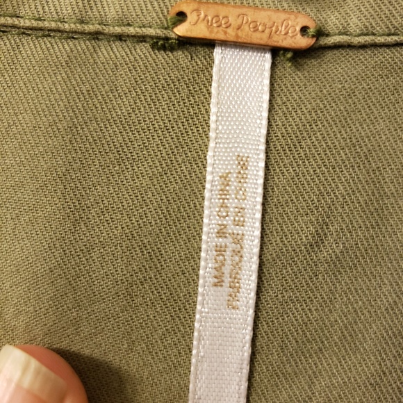 Free People army green shirt/ light jacket XS - Picture 4 of 6